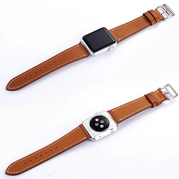 Brown Vegan Leather Watchband for Apple Watch - Picture 5 of 8